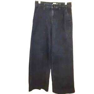 A New Day Wide Leg Stretch Dark Wash Navy Denim Trousers Size 4